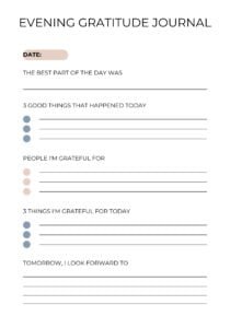 Gratitude Journal Sheets: Free PDF Printable