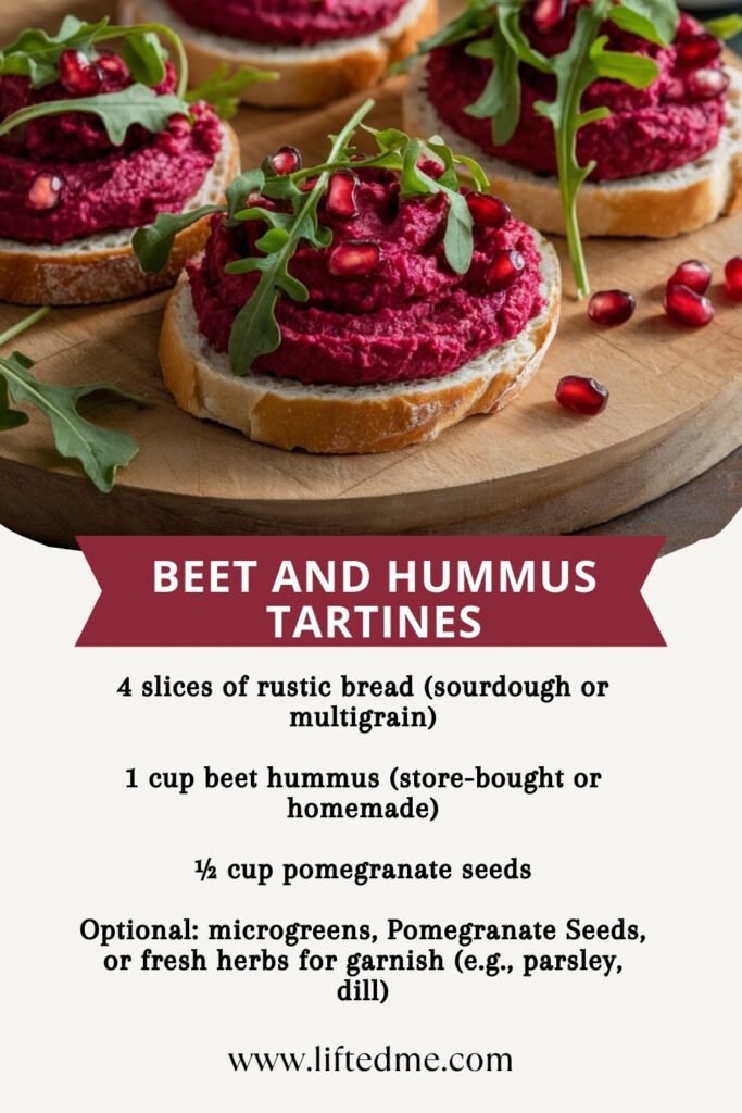Beet and Hummus Tartines